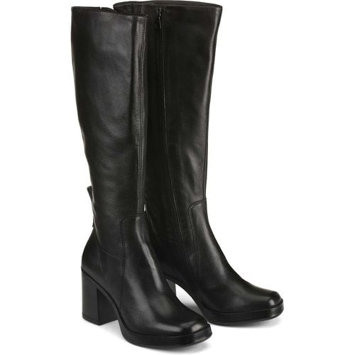 Leather Heeled Calf Boots with Square Toe - MJUS - Modalova