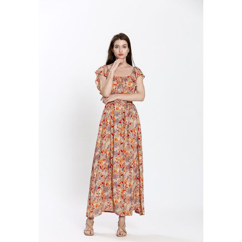 Floral Maxi Dress with Square Neck - SEE U SOON - Modalova