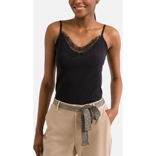 Cotton Vest Top with Lace Trim - Vero Moda - Modalova