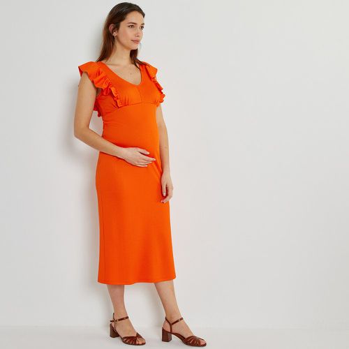 Jersey Sleeveless Maternity Dress with Ruffles - LA REDOUTE COLLECTIONS - Modalova