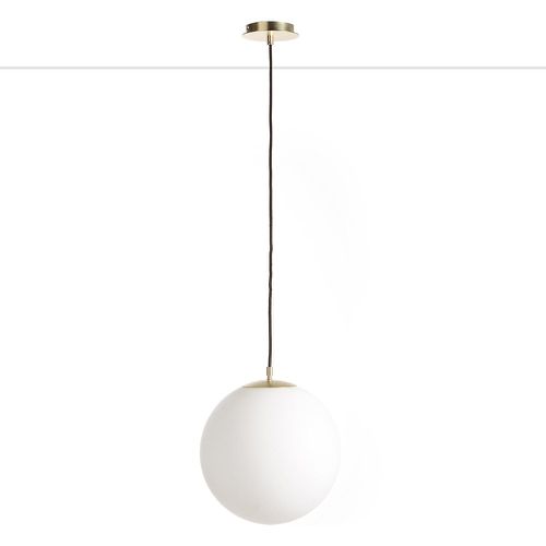 Moricio 30cm Diameter Opaline & Brass Globe Ceiling Light - LA REDOUTE INTERIEURS - Modalova