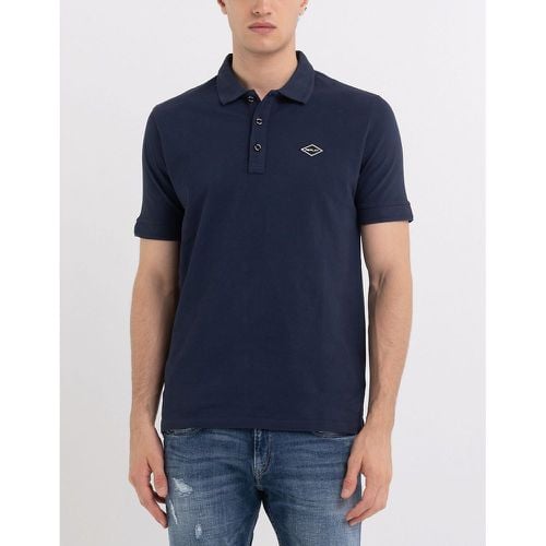 Embroidered Logo Polo Shirt in Cotton and Regular Fit with Short Sleeves - Replay - Modalova