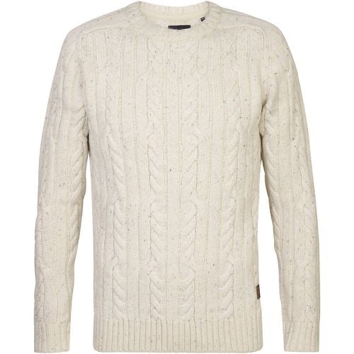 Cable Knit Jumper with Crew Neck - PETROL INDUSTRIES - Modalova