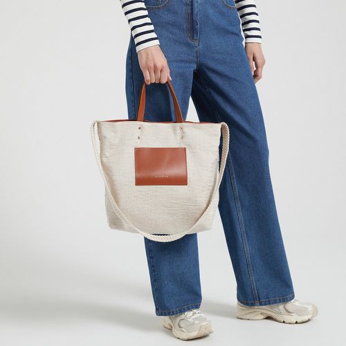 Ruban Reversible Tote Bag in Linen/Leather/Organic Cotton - CRAIE STUDIO - Modalova