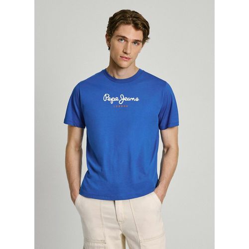 Eggo Logo Print T-Shirt in Cotton with Crew Neck - Pepe Jeans - Modalova