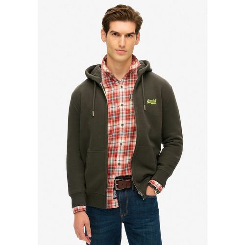 Essential Logo Print Hoodie with Zip Fastening - Superdry - Modalova