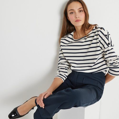 Signatures Aimie Breton Striped Cotton T-Shirt in Loose Fit - LA REDOUTE COLLECTIONS - Modalova