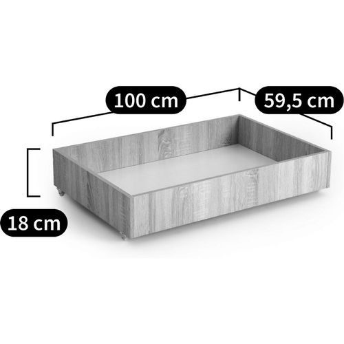 Z-Bed 160cm Underbed Oak Veneer Drawer - LA REDOUTE INTERIEURS - Modalova