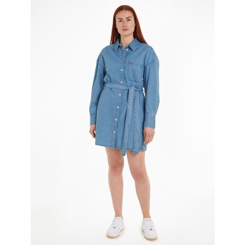 Denim Shirt Dress with Tie-Waist - Tommy Jeans - Modalova