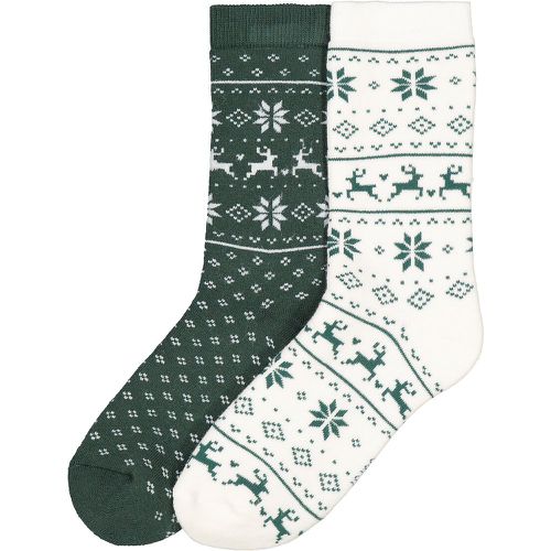 Pack of 2 Pairs of Christmas Socks in Cotton Mix - LA REDOUTE COLLECTIONS - Modalova