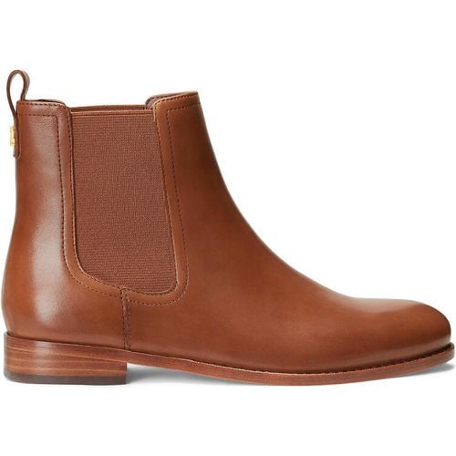 Brylee Chelsea Boots in Smooth Leather with Flat Heel - Lauren Ralph Lauren - Modalova