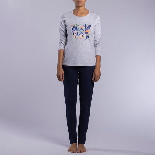 Lazuli Cotton Jersey Pyjamas with Long Sleeves - Naf Naf - Modalova