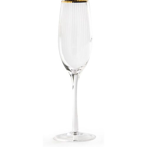 Set of 4 Lurik Ribbed Glass Champagne Flutes - LA REDOUTE INTERIEURS - Modalova