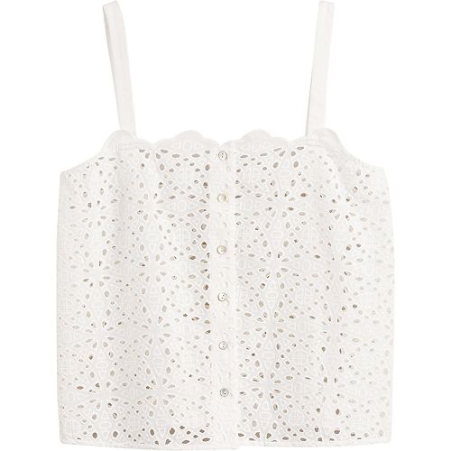 Broderie Anglaise Strappy Top in Cotton - LA REDOUTE COLLECTIONS - Modalova