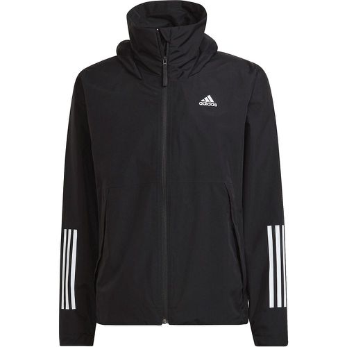 Recycled Logo Print Windbreaker with High Neck and Hood - ADIDAS SPORTSWEAR - Modalova