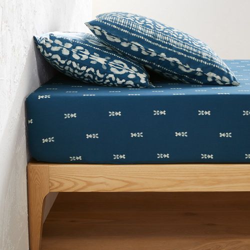 Tinta Watercolour Ikat 100% Washed Cotton Fitted Sheet - LA REDOUTE INTERIEURS - Modalova