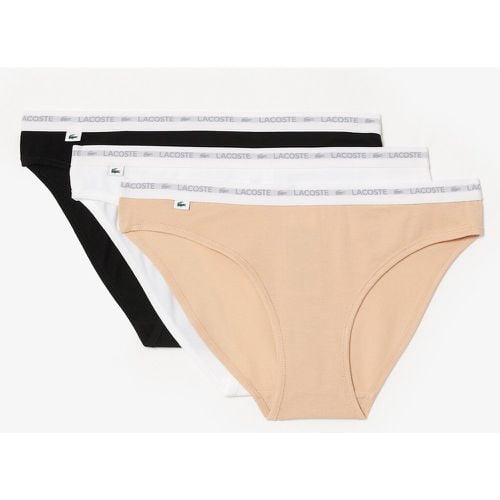 Pack of 3 High Cut Knickers in Cotton - Lacoste - Modalova