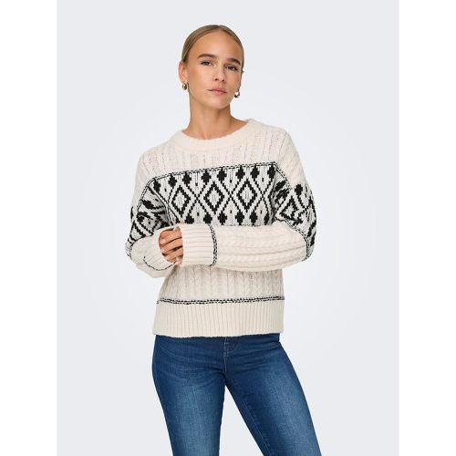 Cable Knit Jumper with Crew Neck - Only - Modalova