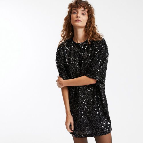 Recycled Sequin Mini Dress with Short Sleeves - LA REDOUTE COLLECTIONS - Modalova