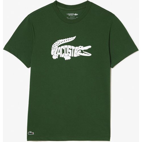 Cotton Mix Logo T-Shirt with Crew Neck - Lacoste - Modalova