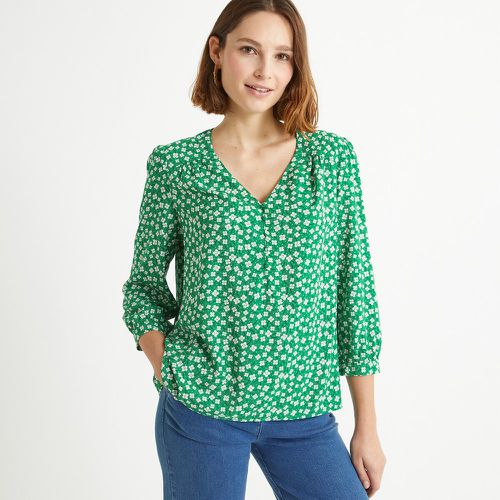 Floral V-Neck Blouse with 3/4 Length Sleeves - Anne weyburn - Modalova