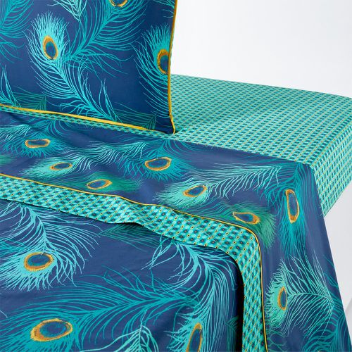 Shakhra Peacock 100% Cotton Percale 180 Thread Count Flat Sheet - LA REDOUTE INTERIEURS - Modalova