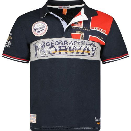 Kidney Embroidered Polo Shirt in Cotton Pique and Regular Fit - geographical norway - Modalova