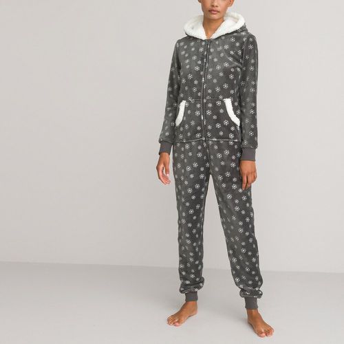 Snowflake Print Fleece Onesie - SO'HOME - Modalova