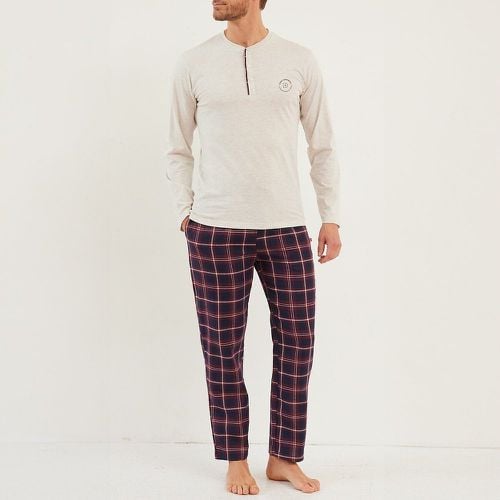 Cotton Grandad Collar Pyjamas with Long Sleeves - DODO - Modalova