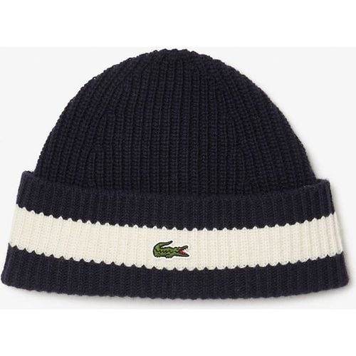 Ribbed, Carded Wool Beanie - Lacoste - Modalova