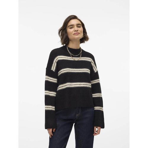 Striped High Neck Jumper - Vero Moda - Modalova