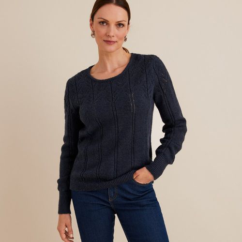 Fine Pointelle Knit Jumper with Crew Neck - Anne weyburn - Modalova