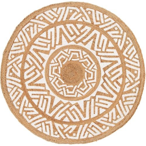 Mikat Graphic Round Jute Rug - SO'HOME - Modalova