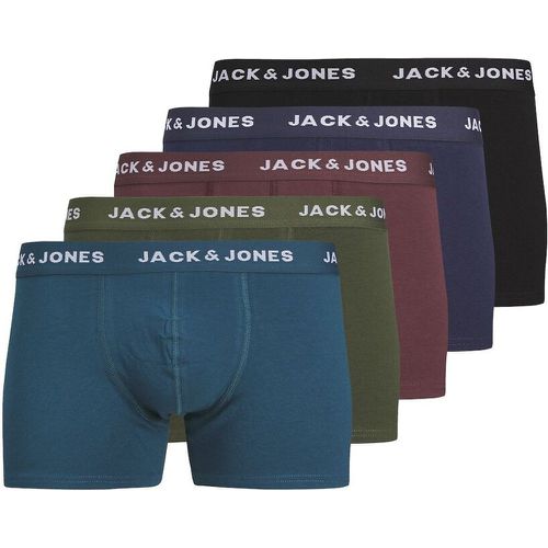 Pack of 5 Hipsters in Plain Cotton - jack & jones - Modalova