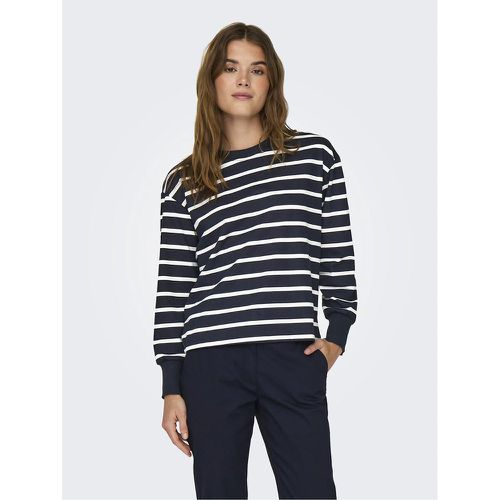 Striped Cotton Mix Sweatshirt with Crew Neck - JDY - Modalova