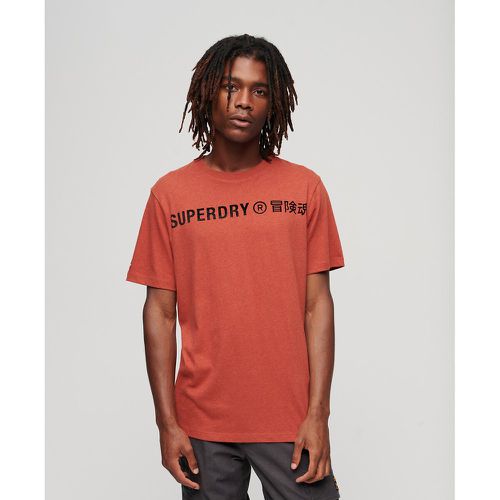 Logo Print Cotton T-Shirt with Crew Neck - Superdry - Modalova