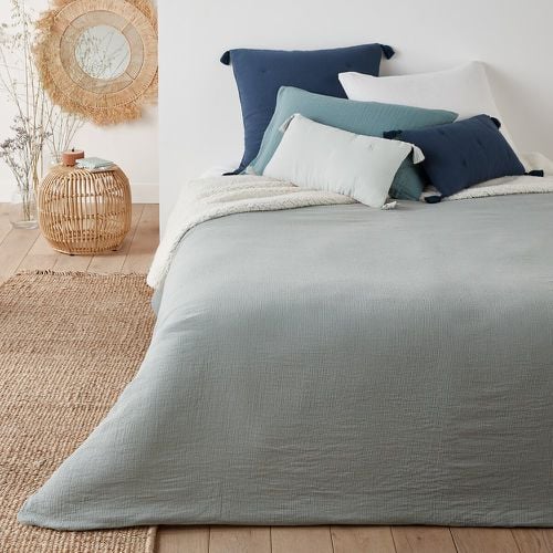 Kumla Plain Cotton Muslin & Fleece Bedspread - LA REDOUTE INTERIEURS - Modalova