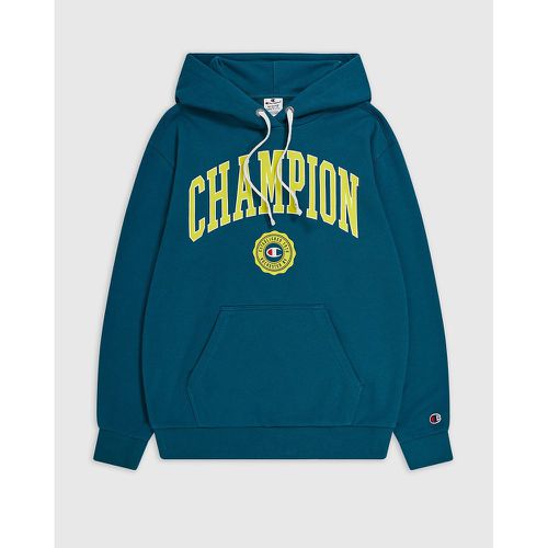 Centre Logo Print Hoodie in Cotton Mix - Champion - Modalova