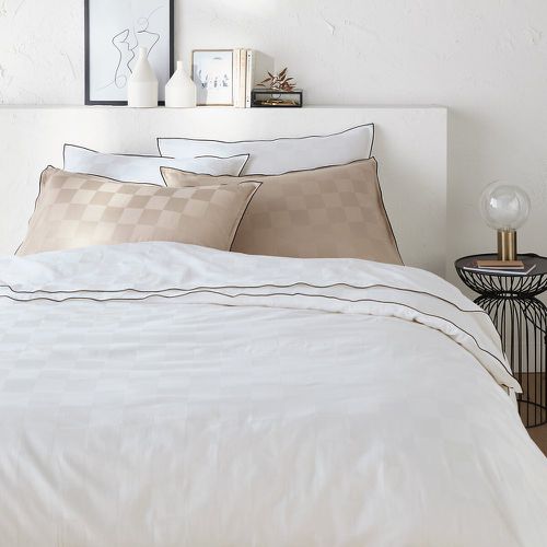 Victor Checkerboard 100% Washed Cotton Satin 300 Thread Count Duvet Cover - LA REDOUTE INTERIEURS - Modalova