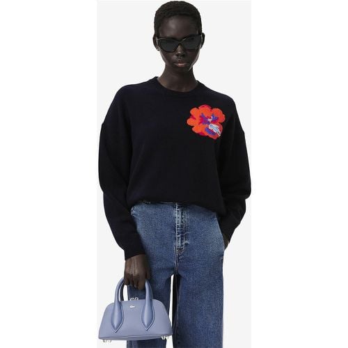 Floral Wool Jumper with Crew Neck - Lacoste - Modalova