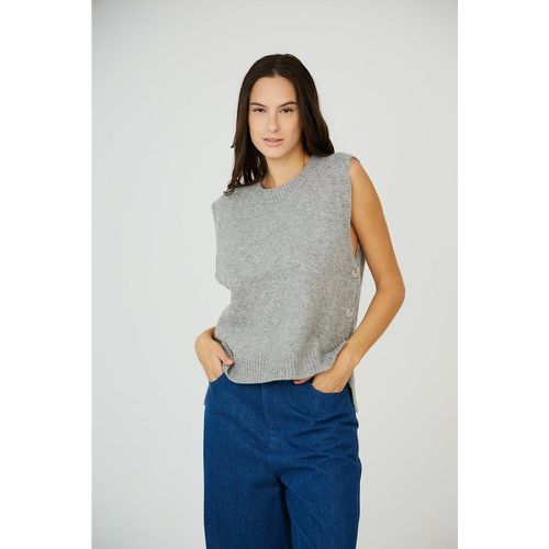 Sleeveless Chunky Knit Jumper with Crew Neck - SEE U SOON - Modalova