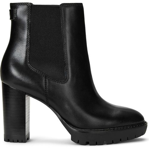 Layne Leather Ankle Boots with High Block Heel - Lauren Ralph Lauren - Modalova