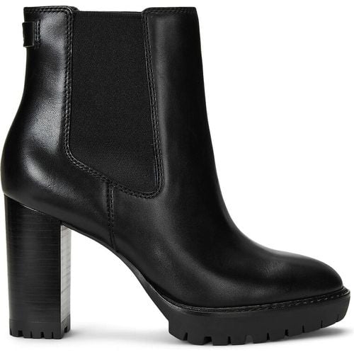 Layne Leather Ankle Boots with High Block Heel - Lauren Ralph Lauren - Modalova