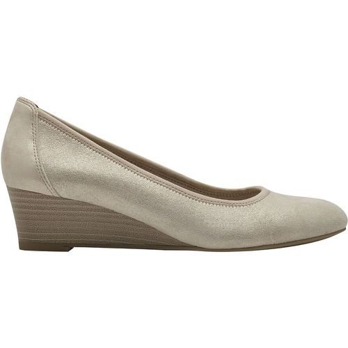 Leather Ballet Pumps with Wedge Heel - tamaris - Modalova