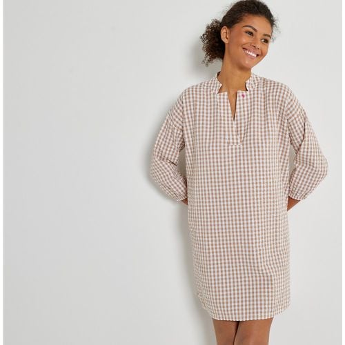 Gingham Print Cotton Nightdress - LA REDOUTE COLLECTIONS - Modalova