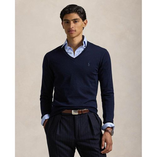 Merino Wool Jumper with V-Neck - Polo Ralph Lauren - Modalova