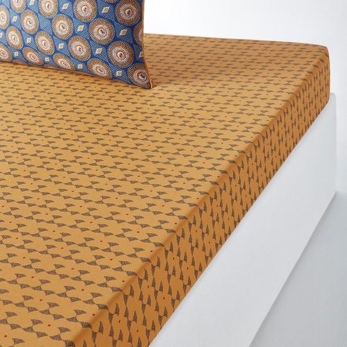 Wax Graphic 100% Cotton Fitted Sheet - LA REDOUTE INTERIEURS - Modalova