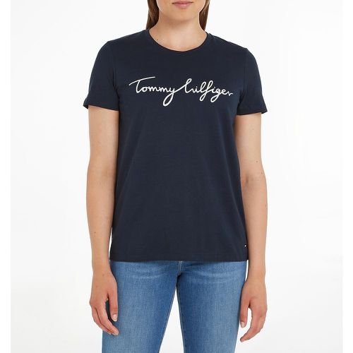 Cotton Crew Neck T-Shirt with Short Sleeves - Tommy Hilfiger - Modalova