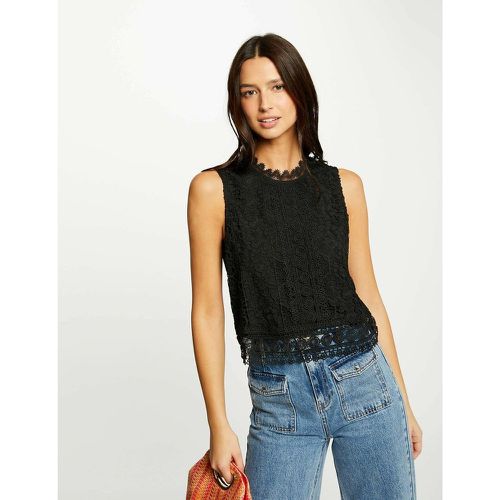 Lace Sleeveless Blouse with High Neck - Morgan - Modalova