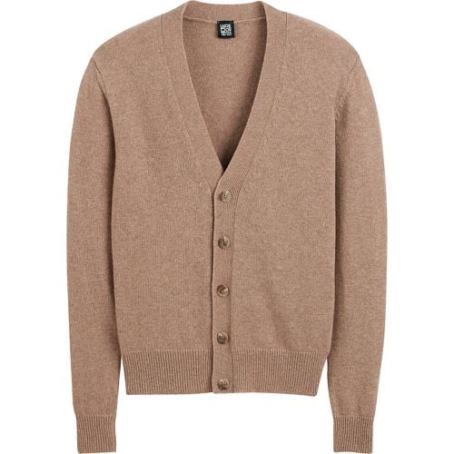 Fine Knit Lambswool Cardigan with Button Fastening - LA REDOUTE COLLECTIONS - Modalova